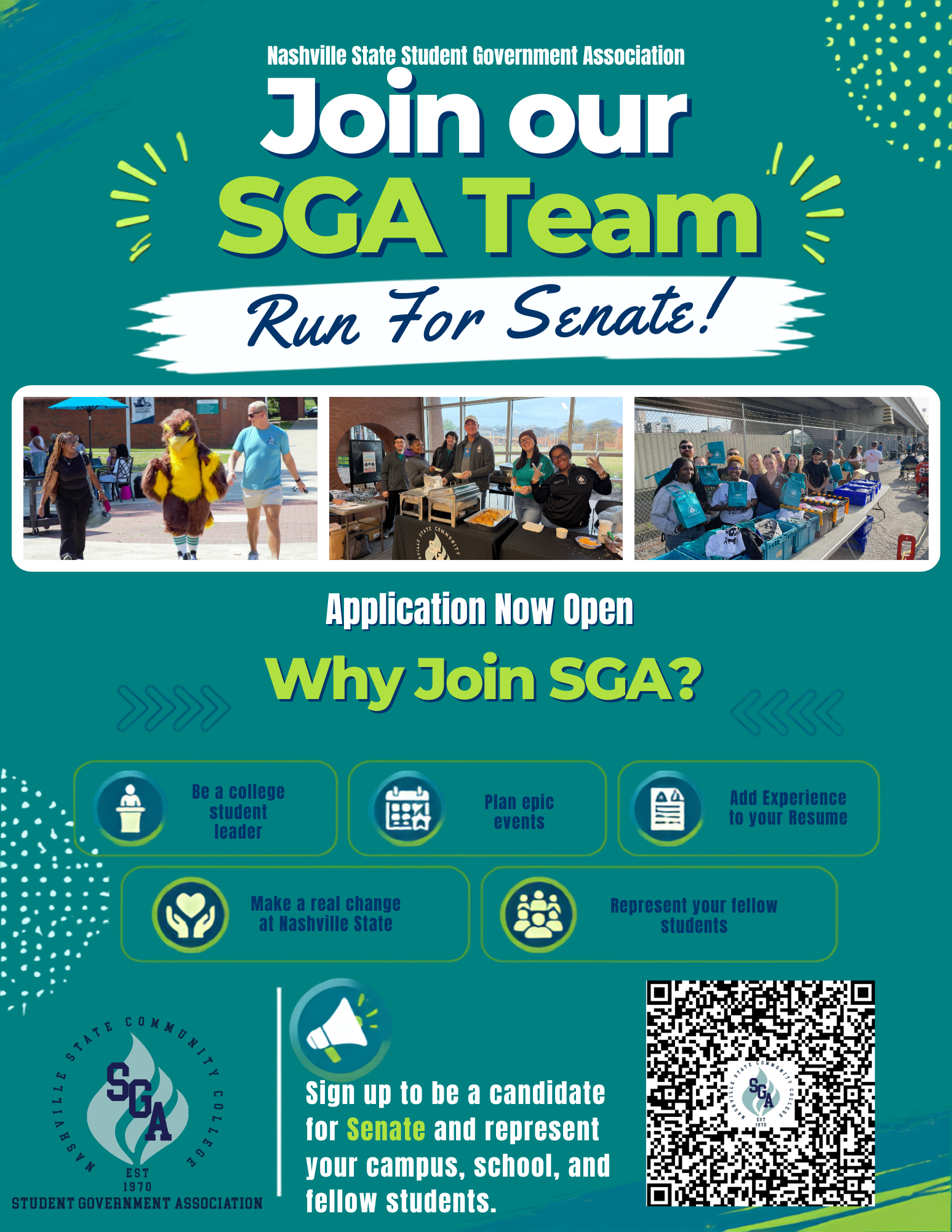 Join our SGA Team - Run For Senate!