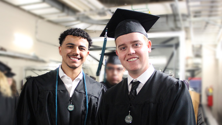 Two Male Students at Commencement
