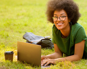 Woman on computer