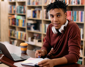 Student in the Library