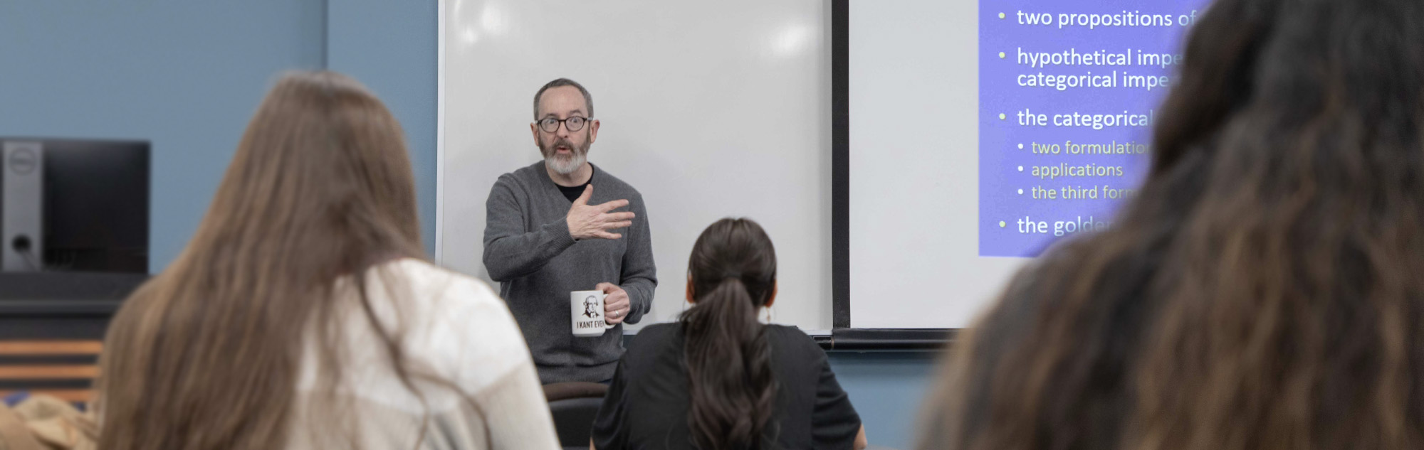 Students listen to Philosophy lecture.