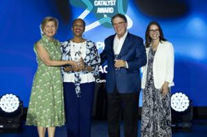 The leaders of Nashville State Community College and Vanderbilt Health Affiliated Network were honored during the Nashville Area Chamber of Commerce’s annual celebration for their work in strengthening regional healthcare workforce talent.