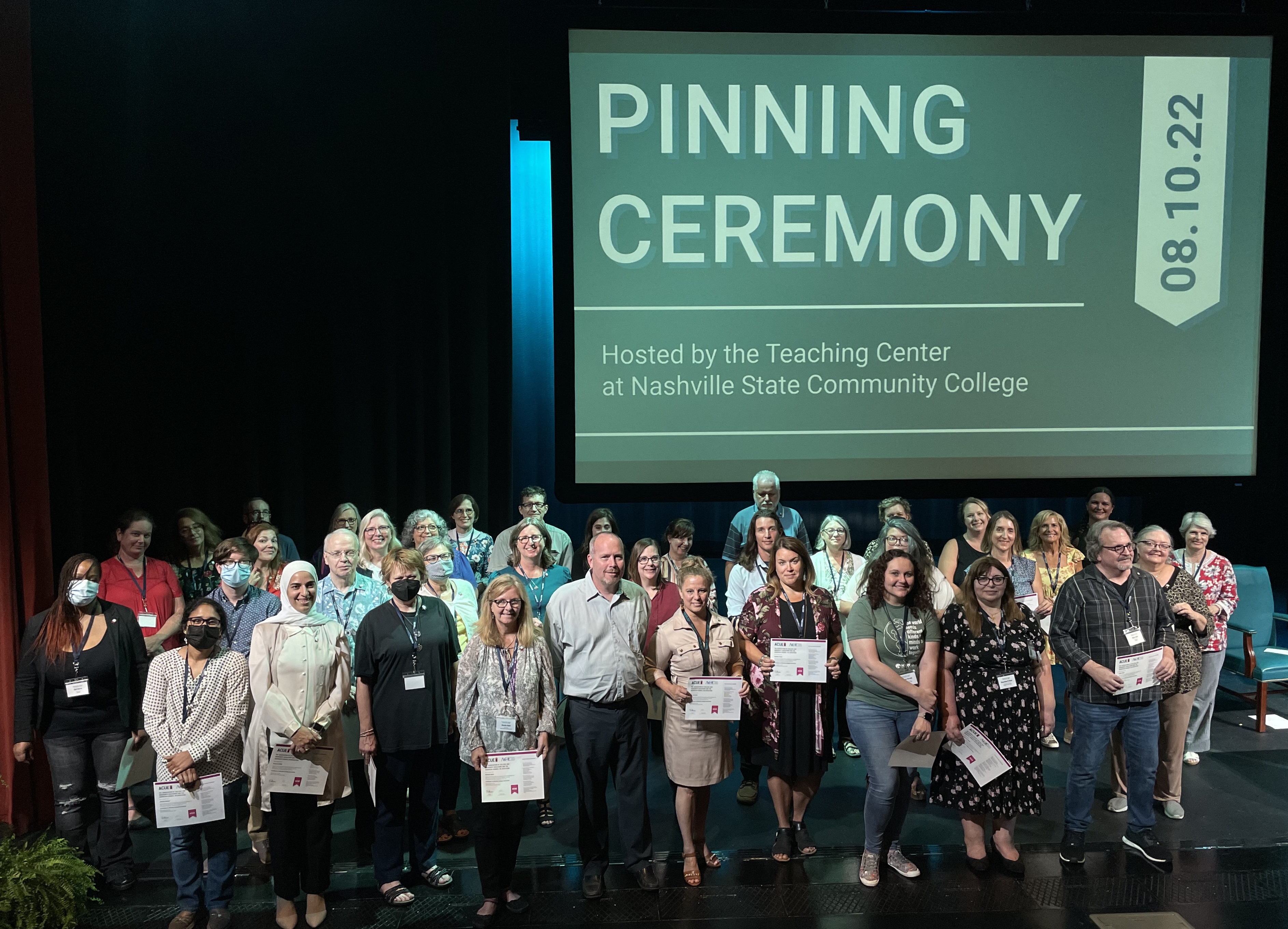 ACUE Pinning Ceremony at Nashville State's White Bridge campus, August 10, 2022