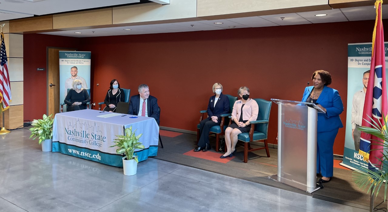 Belmont University and Nashville State announced the renewal of a nursing studies partnership between the two institutions