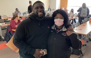 Nartey with her son Charles, a Nashville State graduate