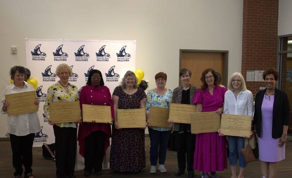 The Health Sciences and Humanities (H) Building on the White Bridge campus was filled with gratitude and celebration as Falcons came together to honor recent and upcoming retirees.