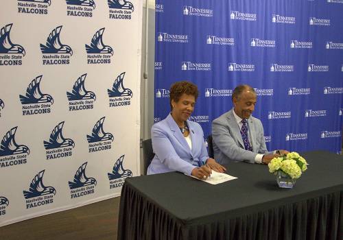 Tennessee State University and Nashville State Community College have established a Tiger Track Transfer program for associate degree-seeking students at the college who plan to transfer to TSU.  Eligible students who meet admission requirements can take advantage of several benefits designed to support a smooth transition and completion of a bachelor’s degree.