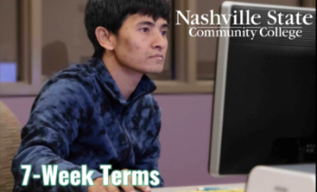 The 7-week term splits the semester into two parts. So, a student would take two classes during the first 7-week term. Once completed, students take two new classes during the second 7-weeks. The 7-week term allows students to break up a regular course load into more manageable pieces.