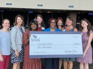 the Tennessee Titans celebrated their inaugural “We Stand For” campaign luncheon where the Nashville State Community College Foundation was awarded a $50,000 grant in support of the Nashville GRAD program.