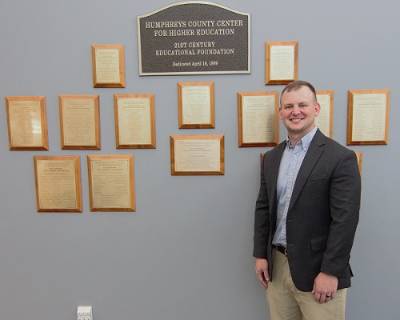 Nashville State graduate James Wiser at the Humphreys County campus