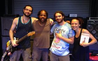 Capezzuto-Haraka, Victor Wooten, Sherman, and Burke at camp.